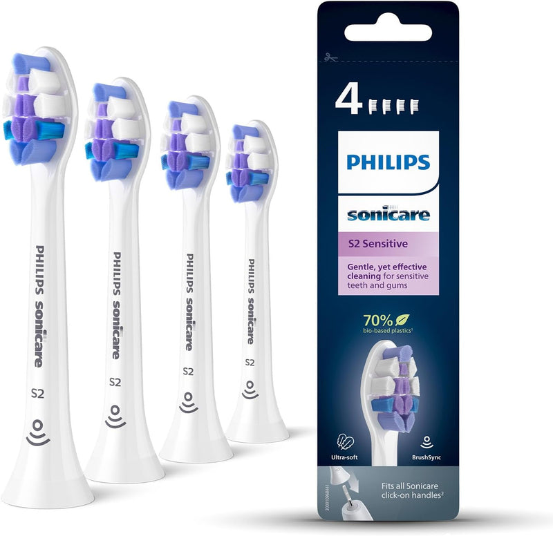 Philips Sonicare Bürstenköpfe, S2 Sensitive Bürstenkopf mit besonders weichen Borsten für empfindlic