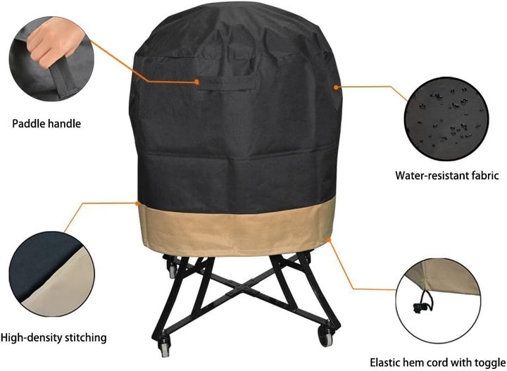 Onlyfire Kamado Grill Abdeckung Abdeckhaube Kompatibel für Big Green Egg, Kamado Joe Classic, grosse