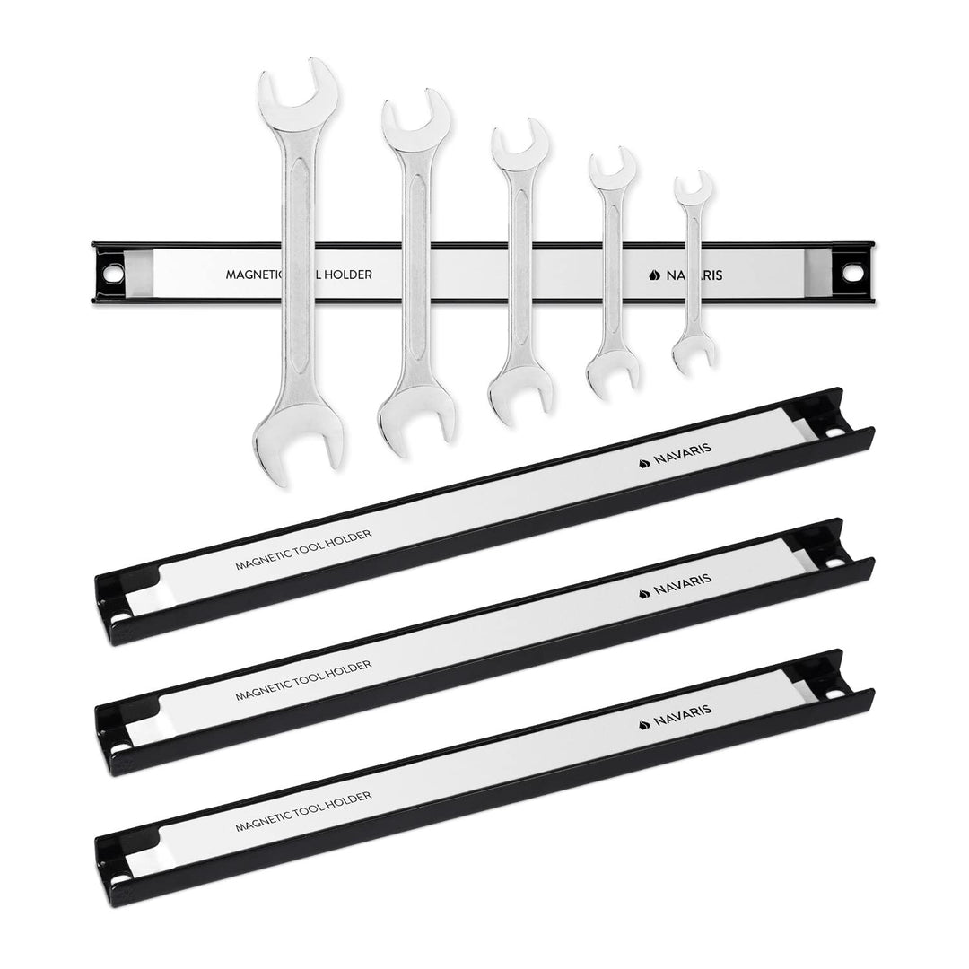 Navaris Magnetleiste Werkzeughalter Wand - Ca. 30 cm langer Magnethalter - Magnetleiste Werkzeug - M