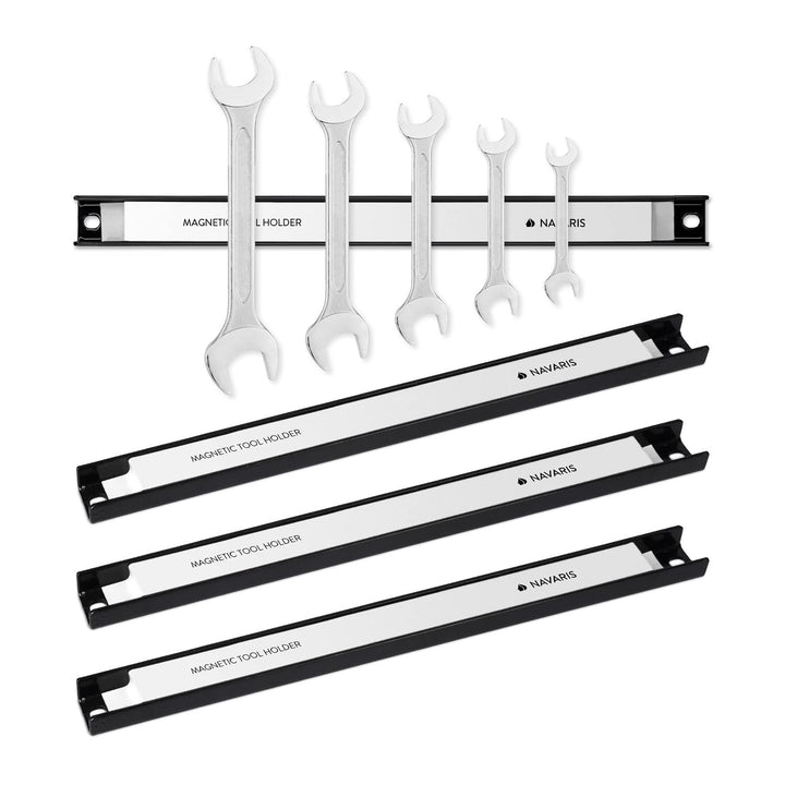 Navaris Magnetleiste Werkzeughalter Wand - Ca. 30 cm langer Magnethalter - Magnetleiste Werkzeug - M