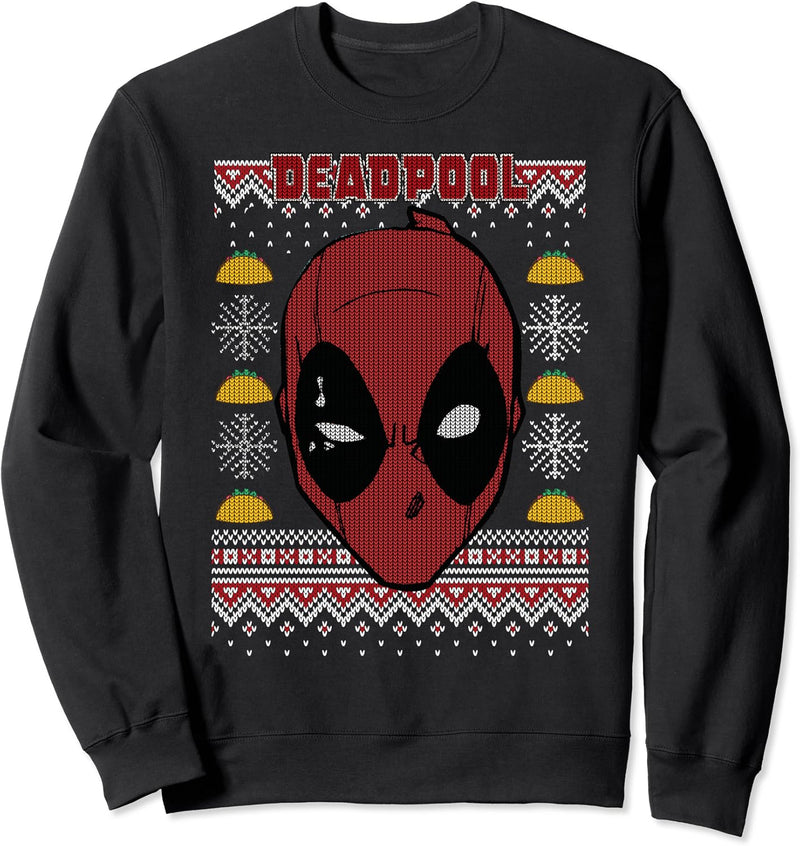 Marvel Deadpool Winter Floating Head Sweatshirt