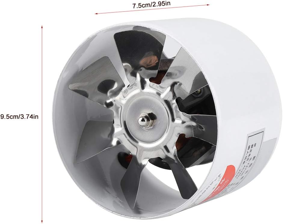 25 W, 220 V, 95 mm Abluftventilator, Wandmontage, Energieverbrauch, Rohrventilator mit geringem Gerä