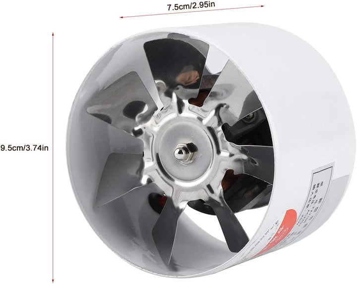 25 W, 220 V, 95 mm Abluftventilator, Wandmontage, Energieverbrauch, Rohrventilator mit geringem Gerä