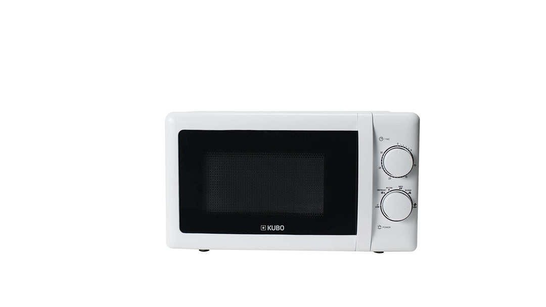 Kubo Mikrowelle mit 20 Liter Fassungsvermögen, 6 Betriebsstufen, 700 W, Timer 30 min, Weiss