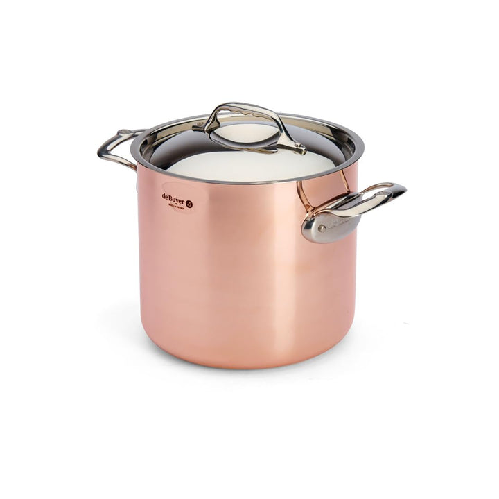 de Buyer - Gemüsetopf mit Deckel PRIMA MATERA aus 90% Kupfer und 10% Edelstahl - Durchmesser 20 cm -