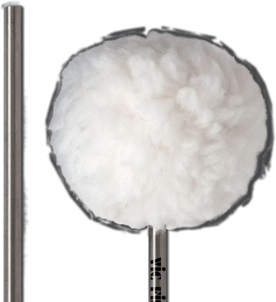Vic Firth VicKick Bass Drum Beater - Medium Felt Core Covered with Fleece, Oval Head, Fleece