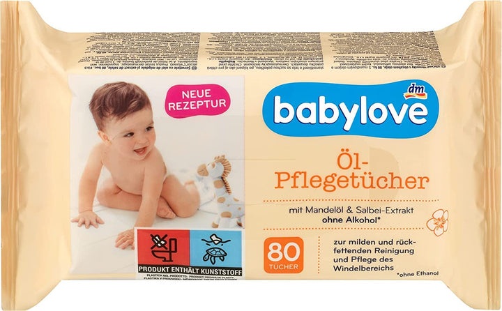 Babylove Artikel (400 Tücher (5x80St), Babylove Ölpflegetücher) 5 stück (1er Pack) Babylove Ölpflege