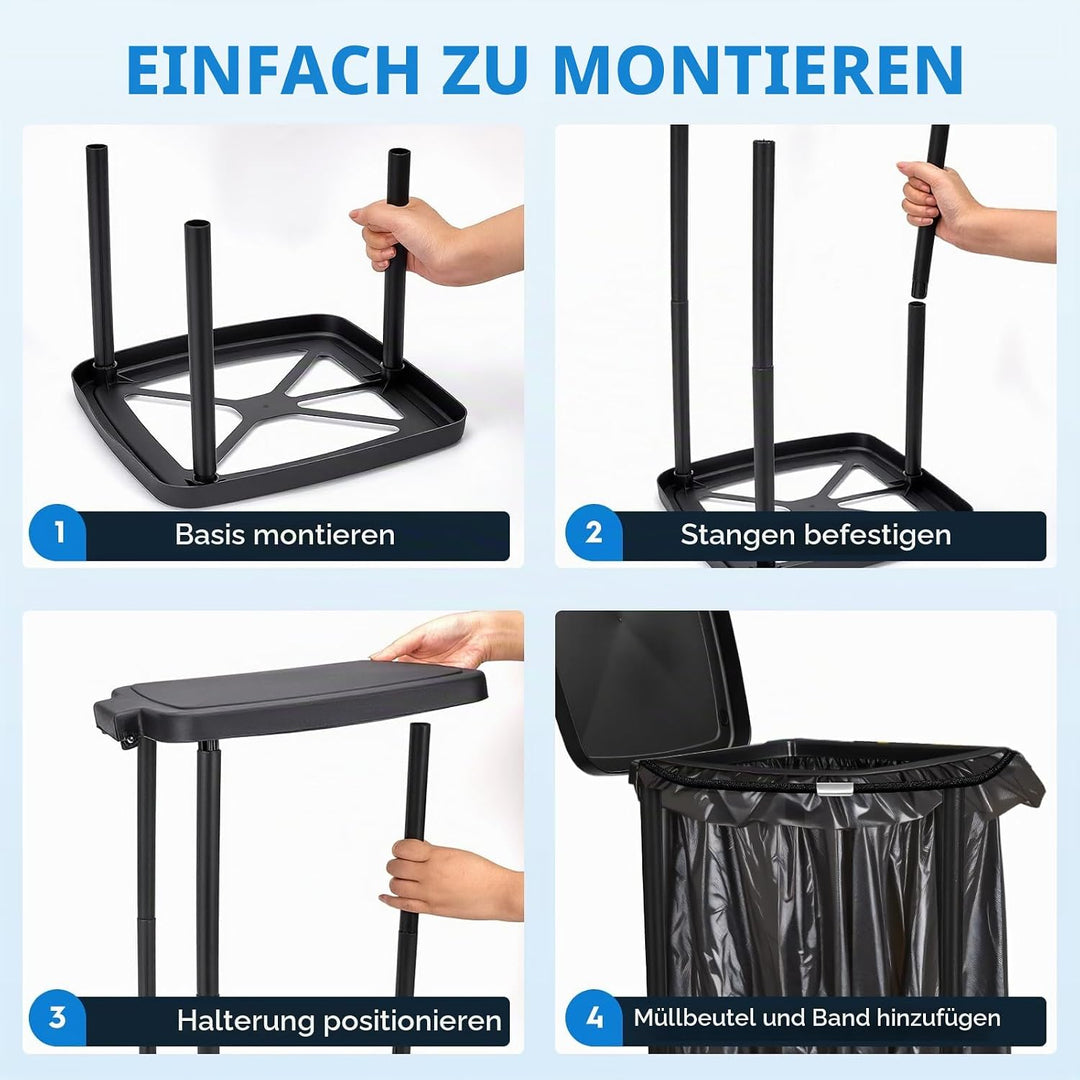 Ostlttyn Tragbare Müllsackständer Ständer Klappbarer Mülltaschenhalter für Küche 25-50 Litern Kunsts