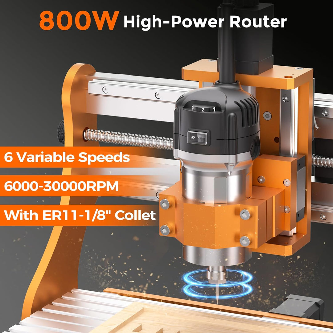 LUNYEE 3020 Nova CNC-Fräsmaschine, Ganzmetall-Linearführungen und Kugelgewindetriebe an allen XYZ-Ac