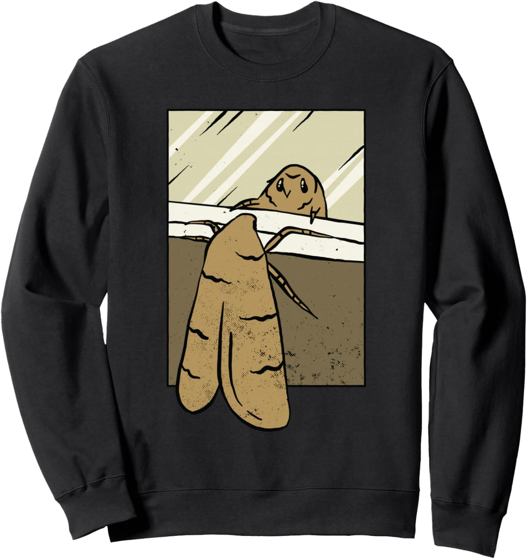 Motte betrachtet ihr Spiegelbild Motte Insekten Entomologie Sweatshirt
