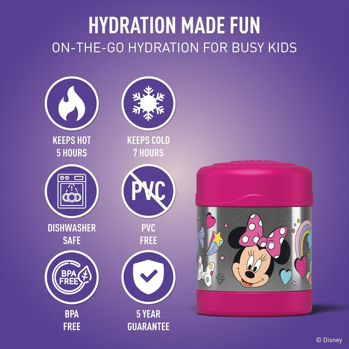 Thermos kids FUNTAINER Thermobehälter für Essen 300ml, Disney Minnie Maus - Edelstahl, absolut dicht