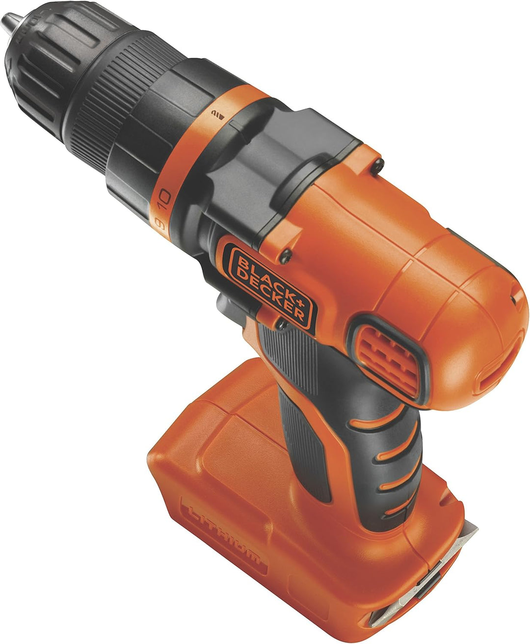 Black+Decker Li-Ion Akku-Bohrschrauber (18V Planetengetriebe, 10(+1) Drehmomentstufen, LED-Arbeitsli