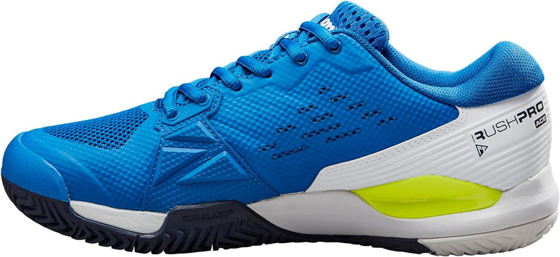 Wilson Herren Rush Pro Ace Tennisschuh 44 EU Lapis Blue White Safety Yellow, 44 EU Lapis Blue White