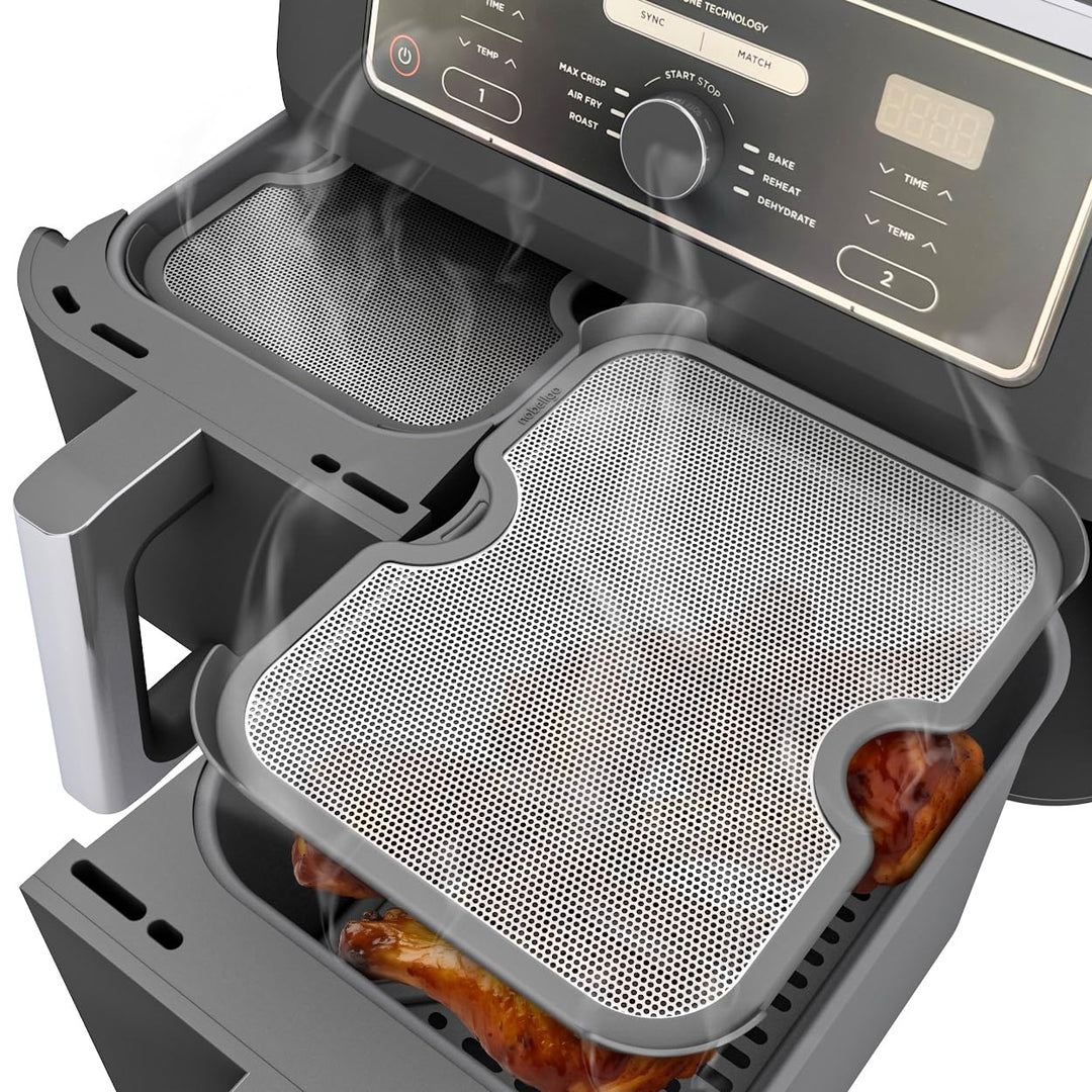 2x ZauberFry Spritzschutz, Effektiver Fettspritzschutz kompatibel mit Ninja Foodi MAX Dual Zone AF40