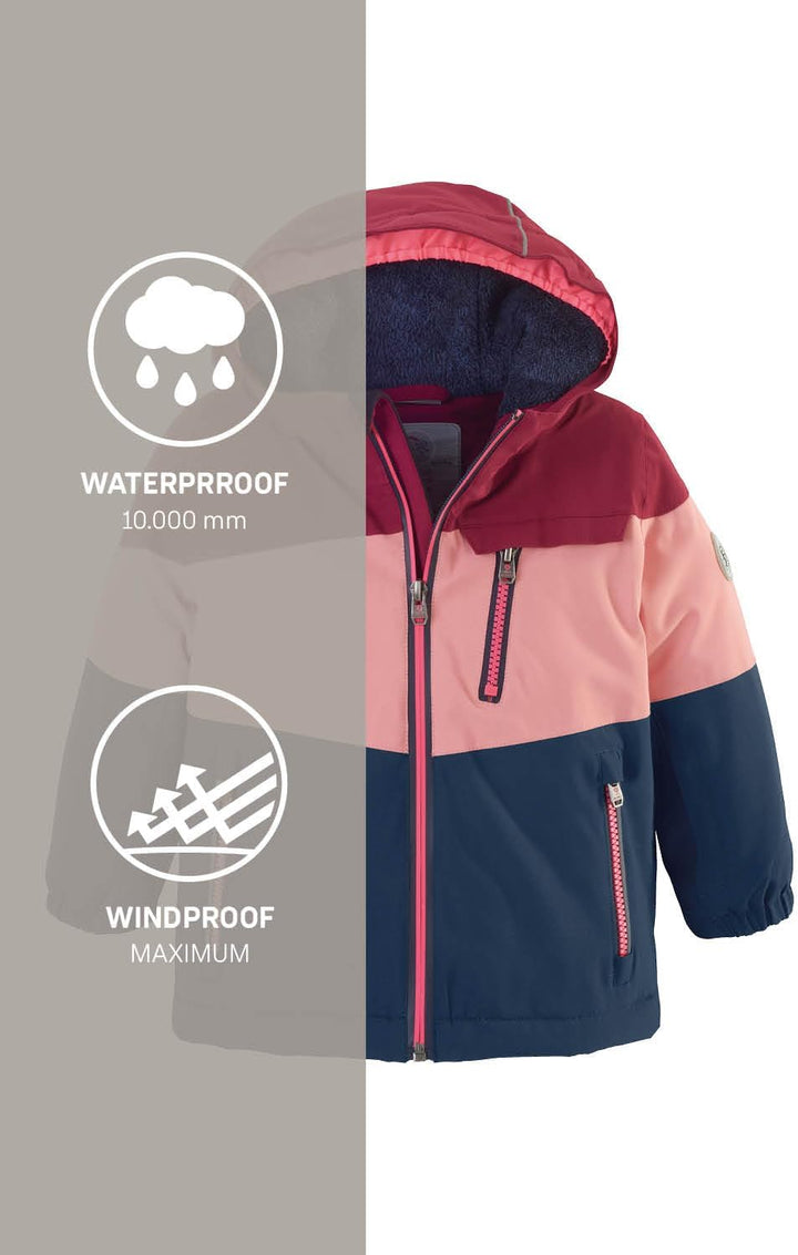 Killtec Unisex Fisw 3 Mns Ski Jckt Skijacke/Funktionsjacke mit Kapuze und Schneefang, brombeere