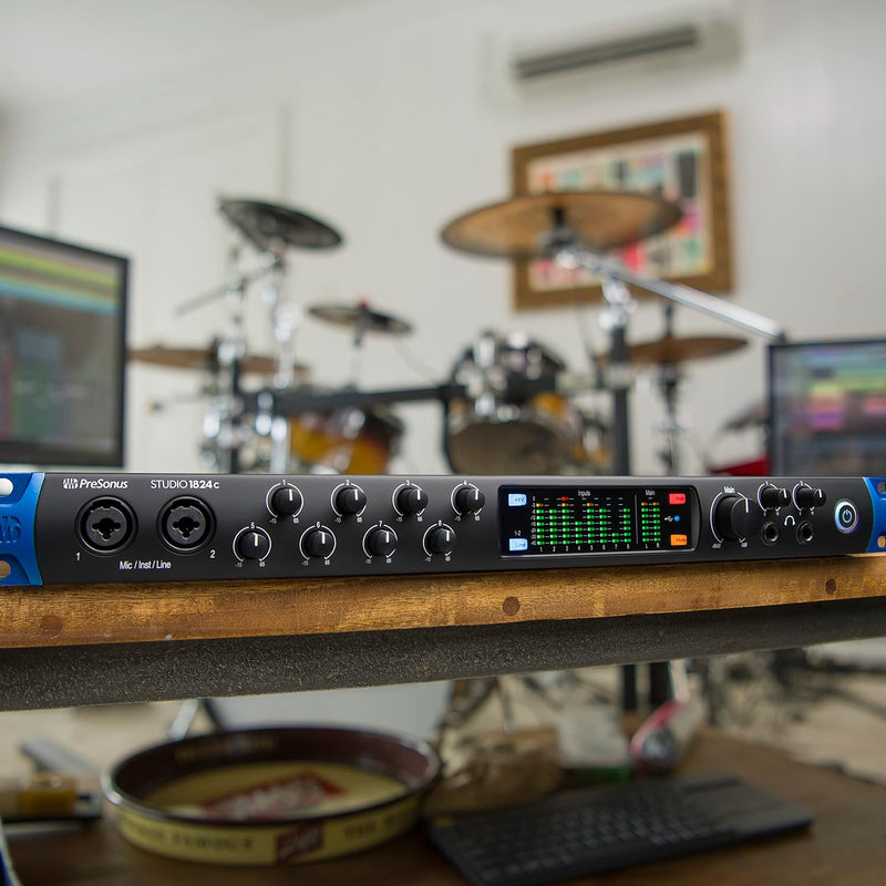 PreSonus Studio 1824c, 18 Eingänge/20 Ausgänge, 192 kHz, USB-C Audio Interface mit Software-Bundle i