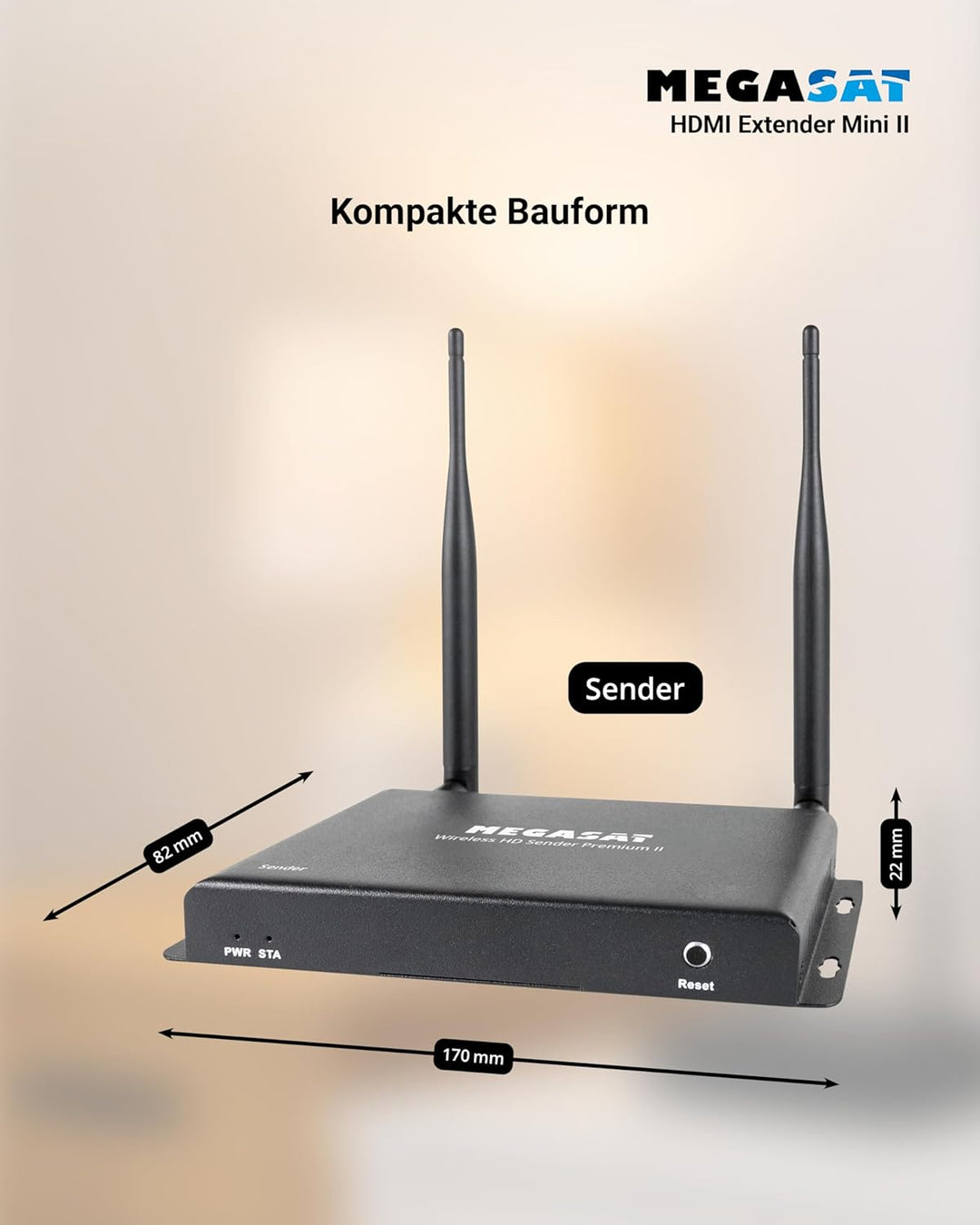 MegaSat Wireless HD Sender Premium II HDMI-Funkübertragung (Set) 200 m 20 kHz, 60 kHz 1920 x 1080 Pi