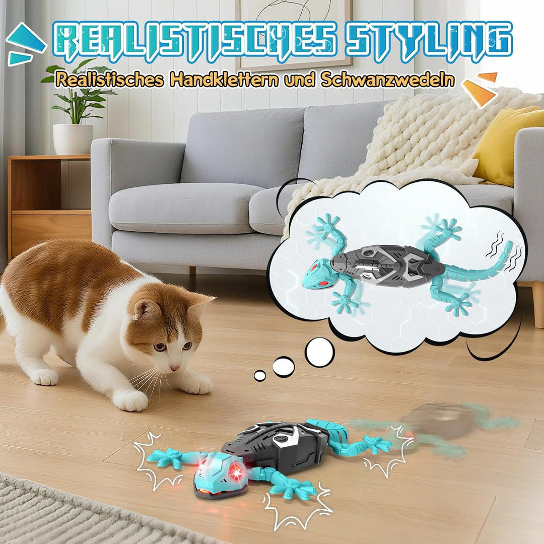 Charmofun Gecko Wandflitzer, Ferngesteuerter Gecko an der Wand Spielzeug, Mit Leuchtenden Led-Augen,