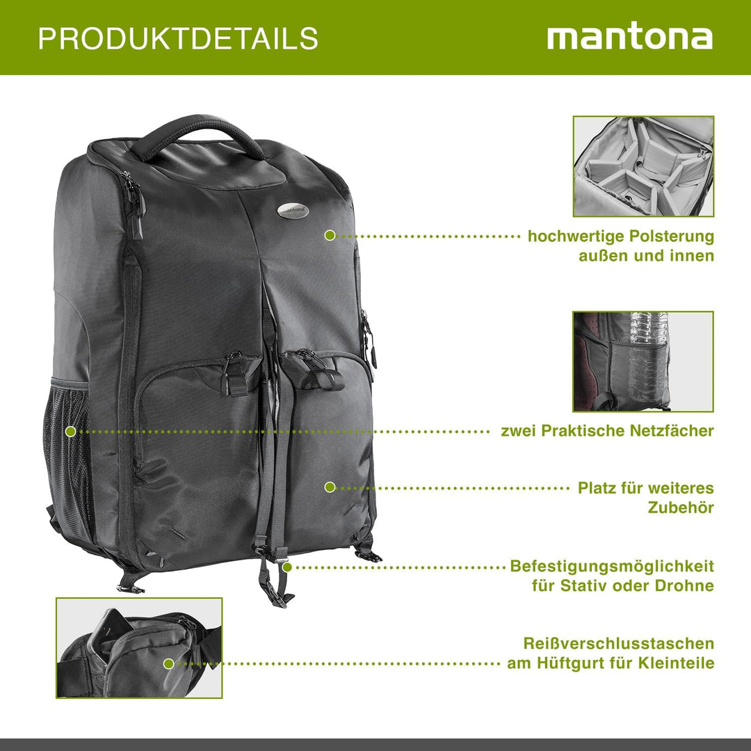 Mantona universal Drohnenrucksack schwarz
