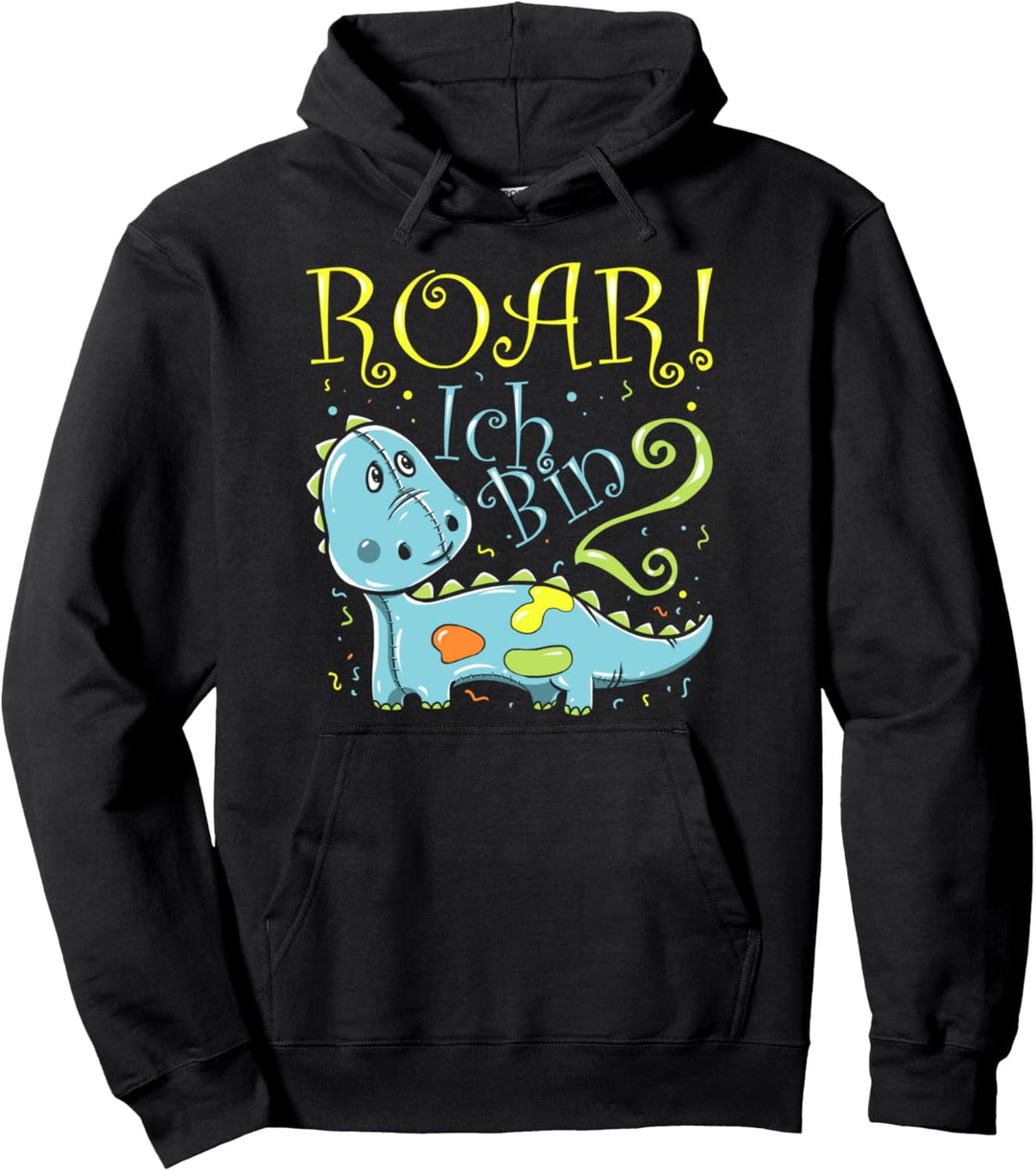 2 Jahre Alt 2. Kindergeburtstag - Ich Bin 2 Dino Pullover Hoodie