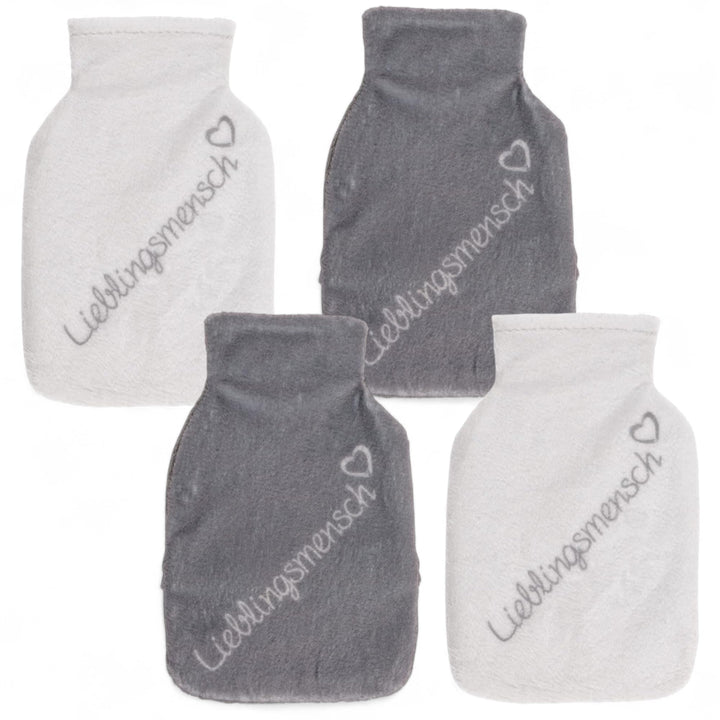 Set Handwärmer Taschenwärmer mit Strickhülle oder Fleeceüberzug, Fingerwärmer gegen kalte Hände im W