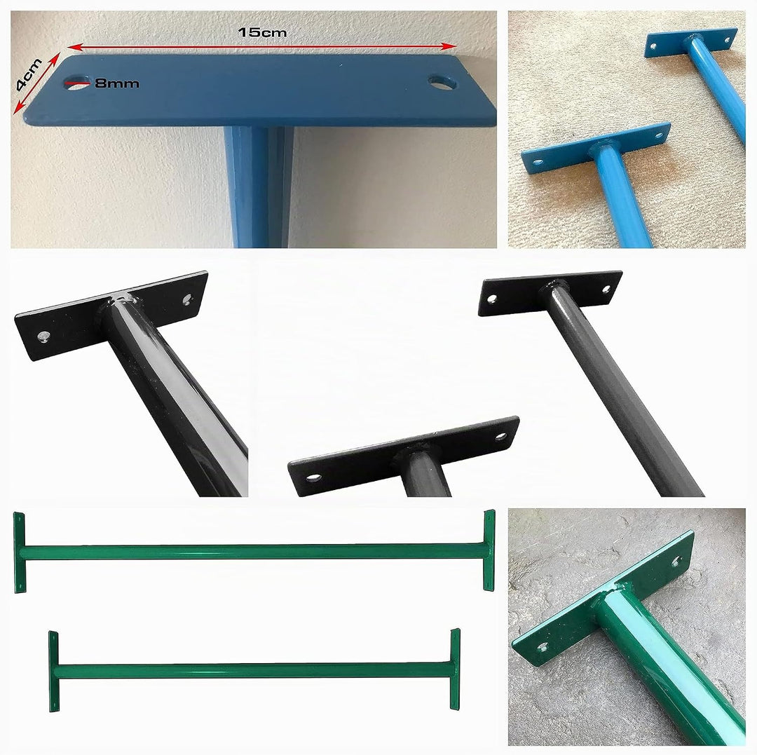 TURNSTANGE RECKSTANGE 40-180 cm KLETTERSTANGE KLIMMZUGSTANGE - BLAU, GRÜN ODER SCHWARZ (180 cm, Schw