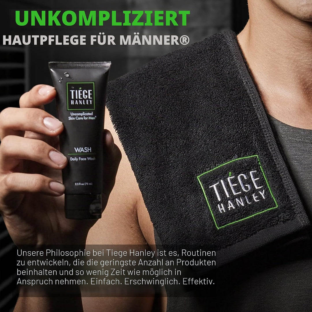 Tiege Hanley Hautpflege-Set für Herren, Verjüngungsroutine (Systemstufe 5) – Gesichtswäsche, Peeling