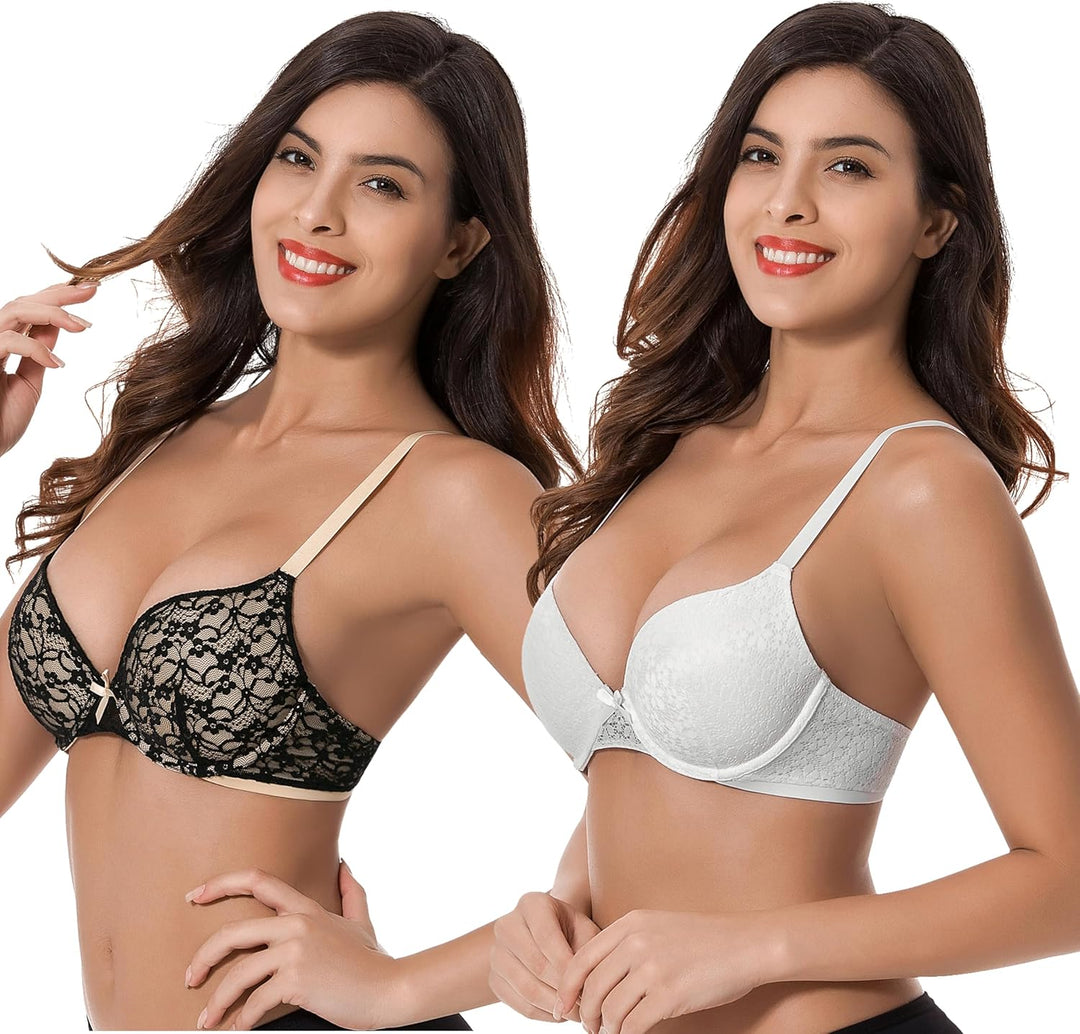 Curve Muse Damen Übergrösse Bügel Hochdrücken 1 Tasse hinzufügen Bügel Perfekte Form Spitzen-BHS 70D