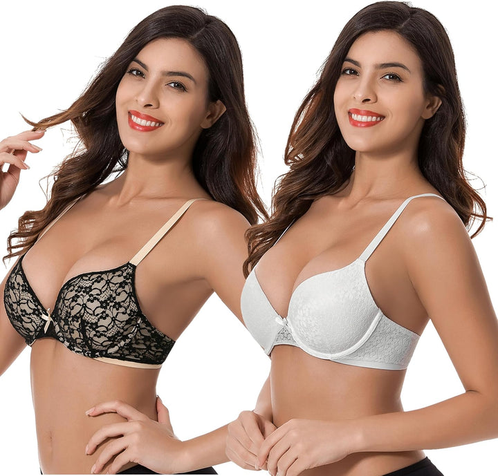Curve Muse Damen Übergrösse Bügel Hochdrücken 1 Tasse hinzufügen Bügel Perfekte Form Spitzen-BHS 70D