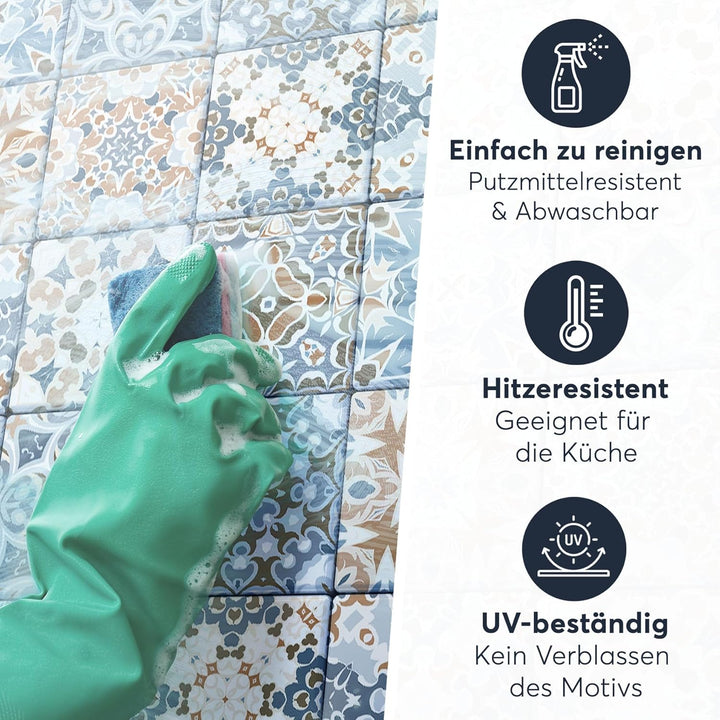 CREATISTO Klebefliesen Stickerfliesen Fliesenfolie - Aufkleber Sticker für Wandfliesen I Klebefliese
