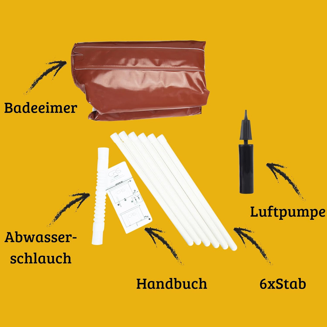 CRS faltbare Badewanne für Dusche Erwachsene/Kinder | Outdoor Eisbad | faltbare Eistonne | Eisfass f