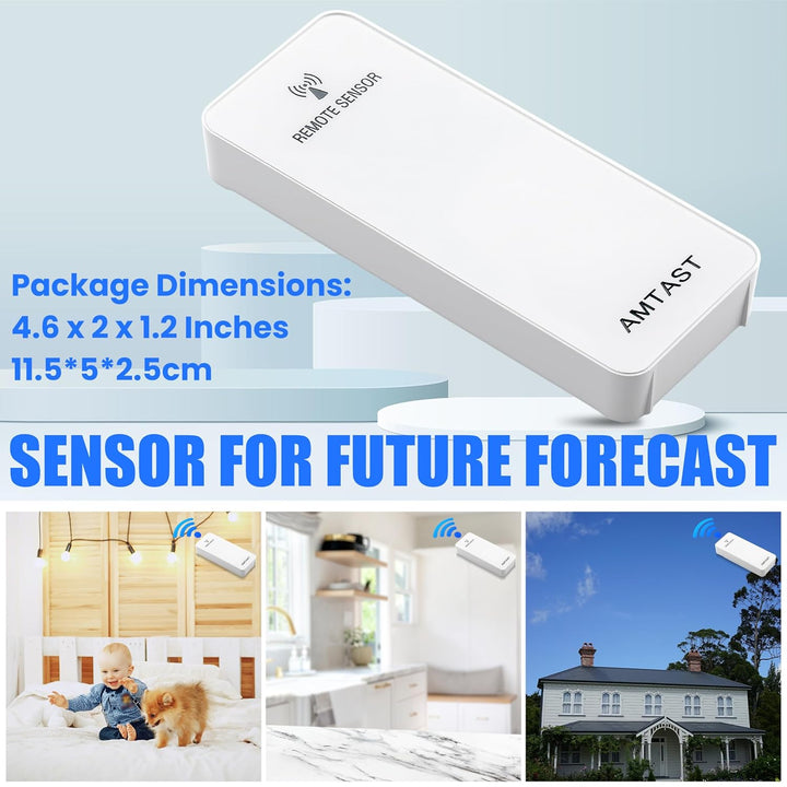 Wireless Outside Sensors Remote-AC-Adapter für Wetterstationsüberwachung, wetterbeständige Sensoren
