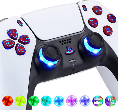 eXtremeRate 9 Modi 7 Farben DTF V3 LED Kit für ps5 Controller Ersatz Leuchttaste D-Pad Thumbsticks S