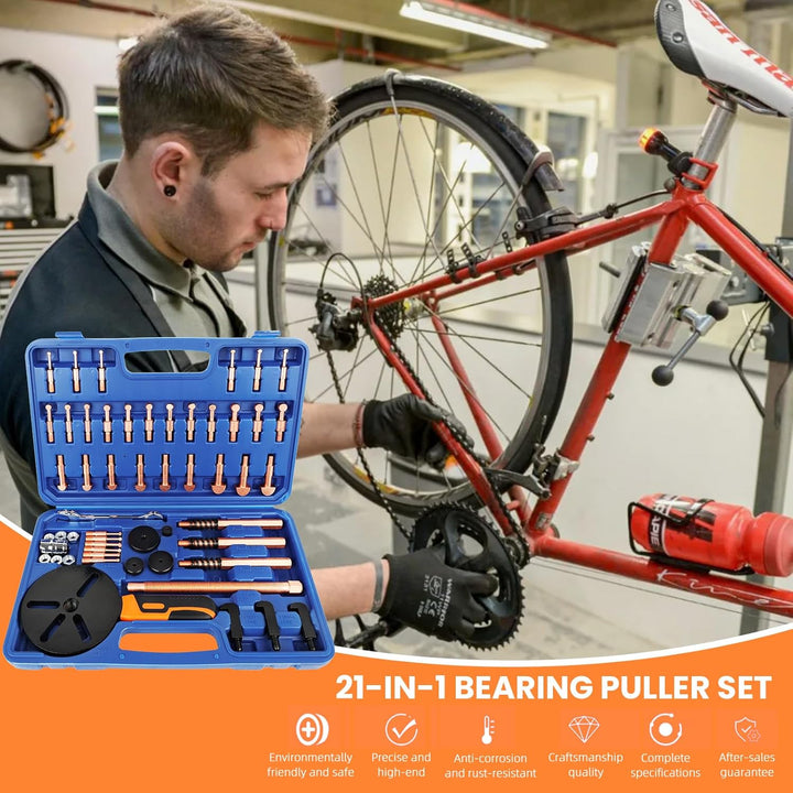 55-IN-1 Lagerabzieher Set, Universal Innenlager Abzieher, Radlager Werkzeug, Inneres äusseres Lagert