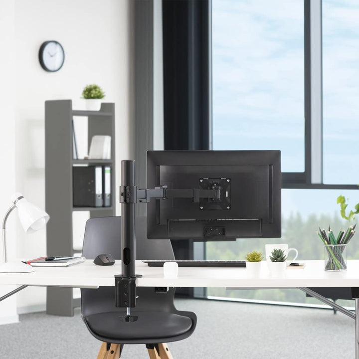 Hama Monitorhalterung für 1 Monitor 13 – 35 Zoll (Monitorhalter höhenverstellbar bis 40 cm, schwenkb
