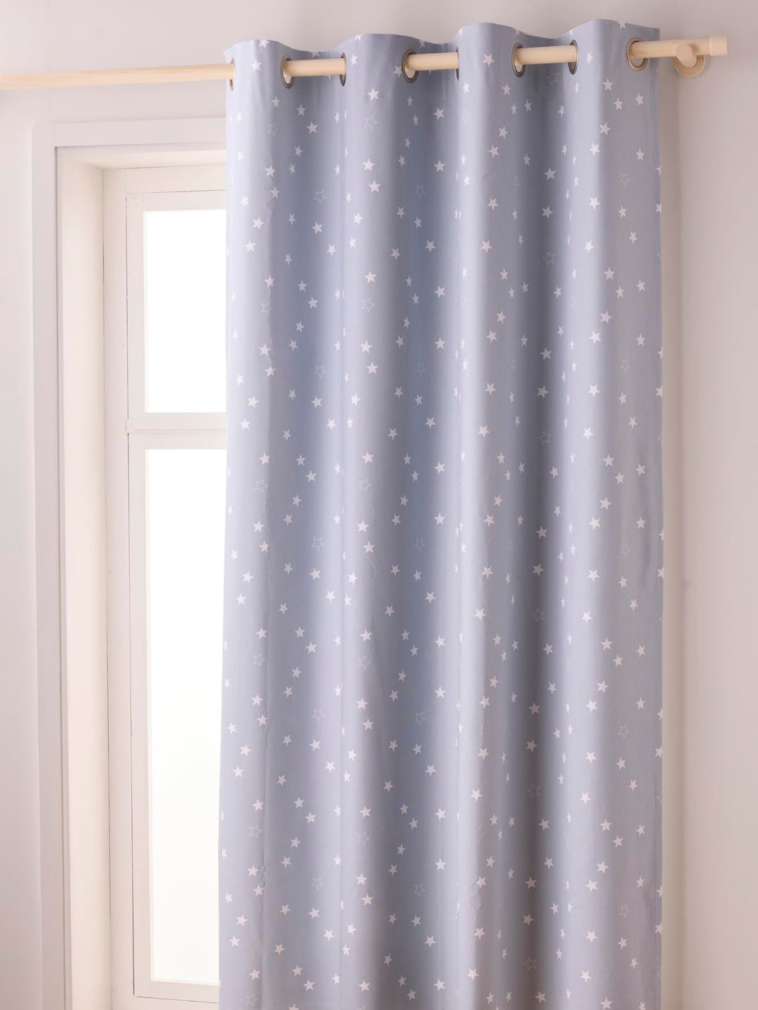 Vertbaudet Vorhang, blickdicht, Sterne, Baumwolle, blau, 135X260 138 Blau, 138 Blau
