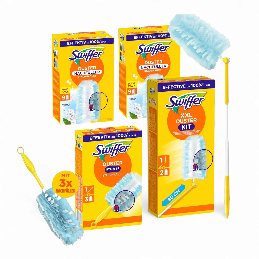 Set Swiffer® Staubmagnet XXL Teleskopgriff + 1 Handgriff + 23 Tücher (XXL)