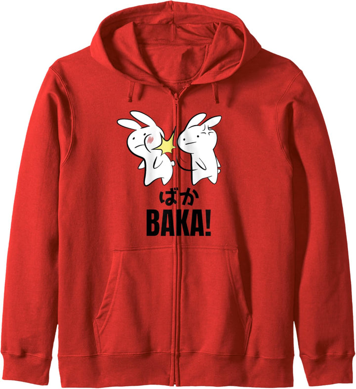 Funny Cute Anime Baka Rabbit Bunny Slap - Baka Japanese Kapuzenjacke