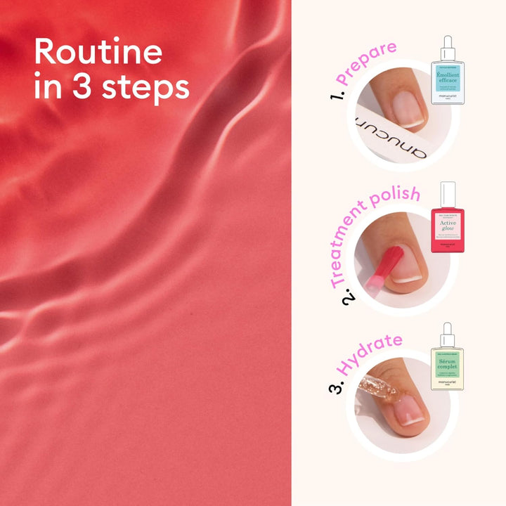 MANUCURIST Active™ Geschenkset für Damen, Maniküre-Set – Nagellack Active Glow Raspberry, komplettes