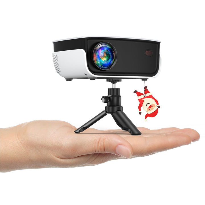 HOPVISION Mini Beamer, 7500L Projektor Full HD 1080P Unterstützt, Tragbarer Heimkino Outdoor 4K Beam