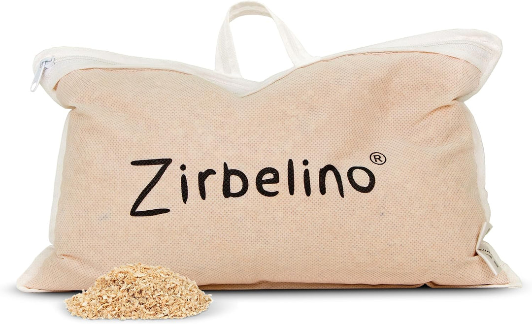 ZIRBELINO Sauna-Zirbenkissen mit Henkel - 20x30cm - SPEZIAL-FÜLLUNG mit sehr harzreichen Zirbenspäne