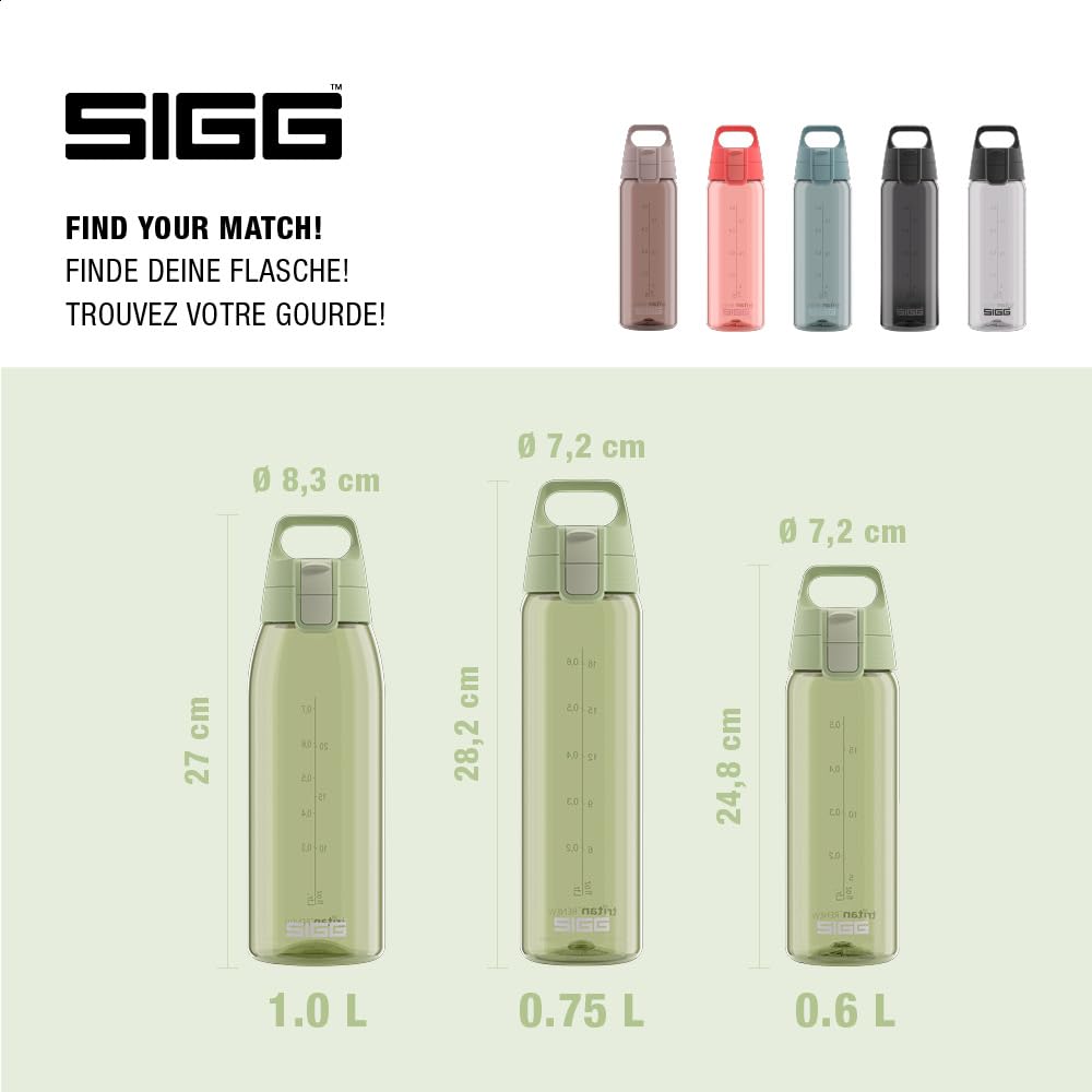 SIGG - Tritan Trinkflasche - Total Color ONE - Für Kohlensäurehaltige Getränke Geeignet - Spülmaschi