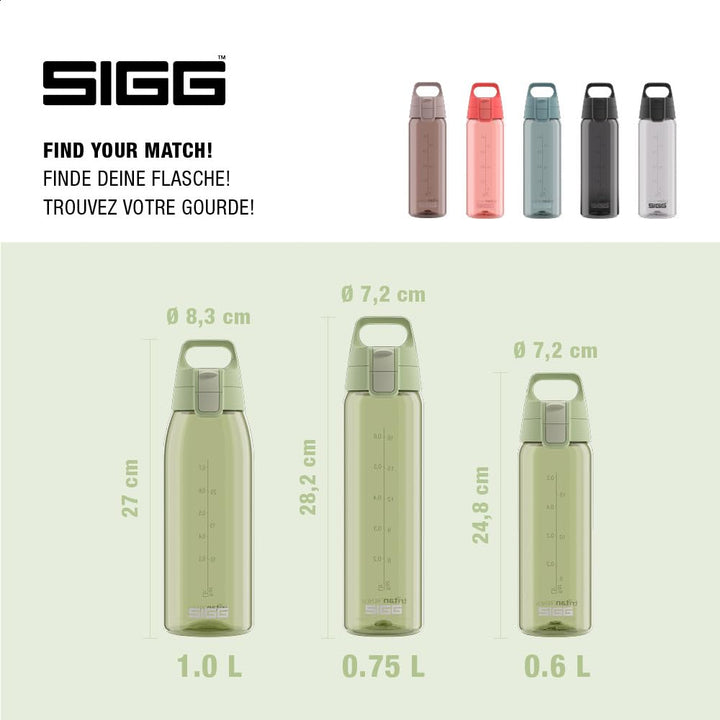 SIGG - Tritan Trinkflasche - Total Color ONE - Für Kohlensäurehaltige Getränke Geeignet - Spülmaschi