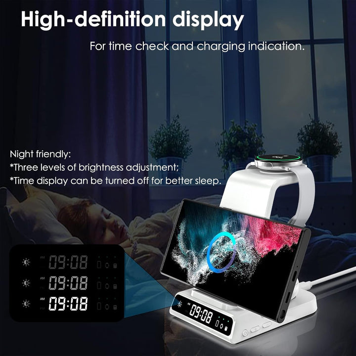 leQuiven Induktive Ladestation für Samsung, 3 in 1 Kabelloses Ladestation für Galaxy Z Fold 5/Z Flip