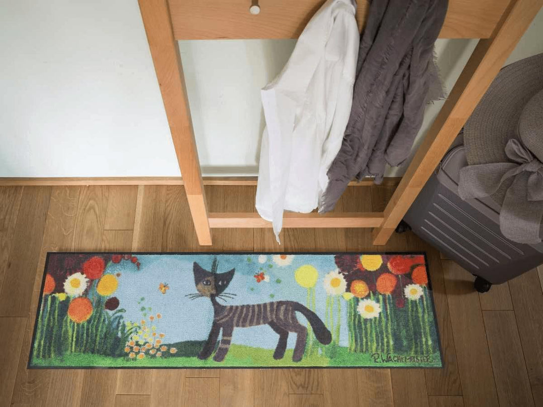 Salonloewe Rosina Wachtmeister Fussmatte Margherite 35 x 120 cm Läufer Katzen bunt