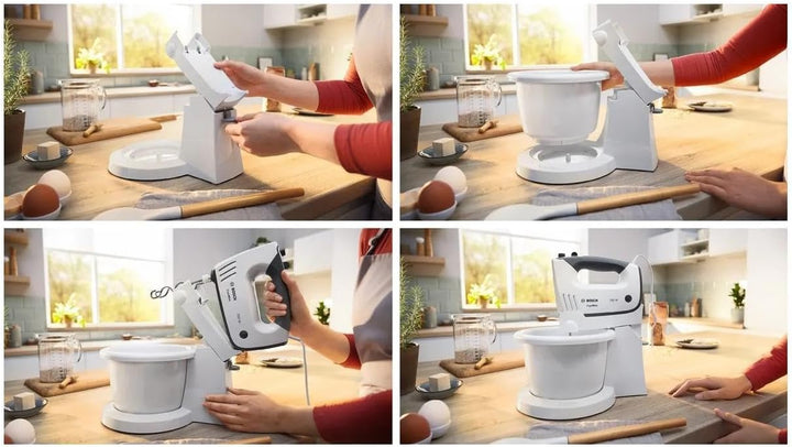 Bosch MFQ37490 Standmixer, 750 W, mit Schale, Grau / Weiss