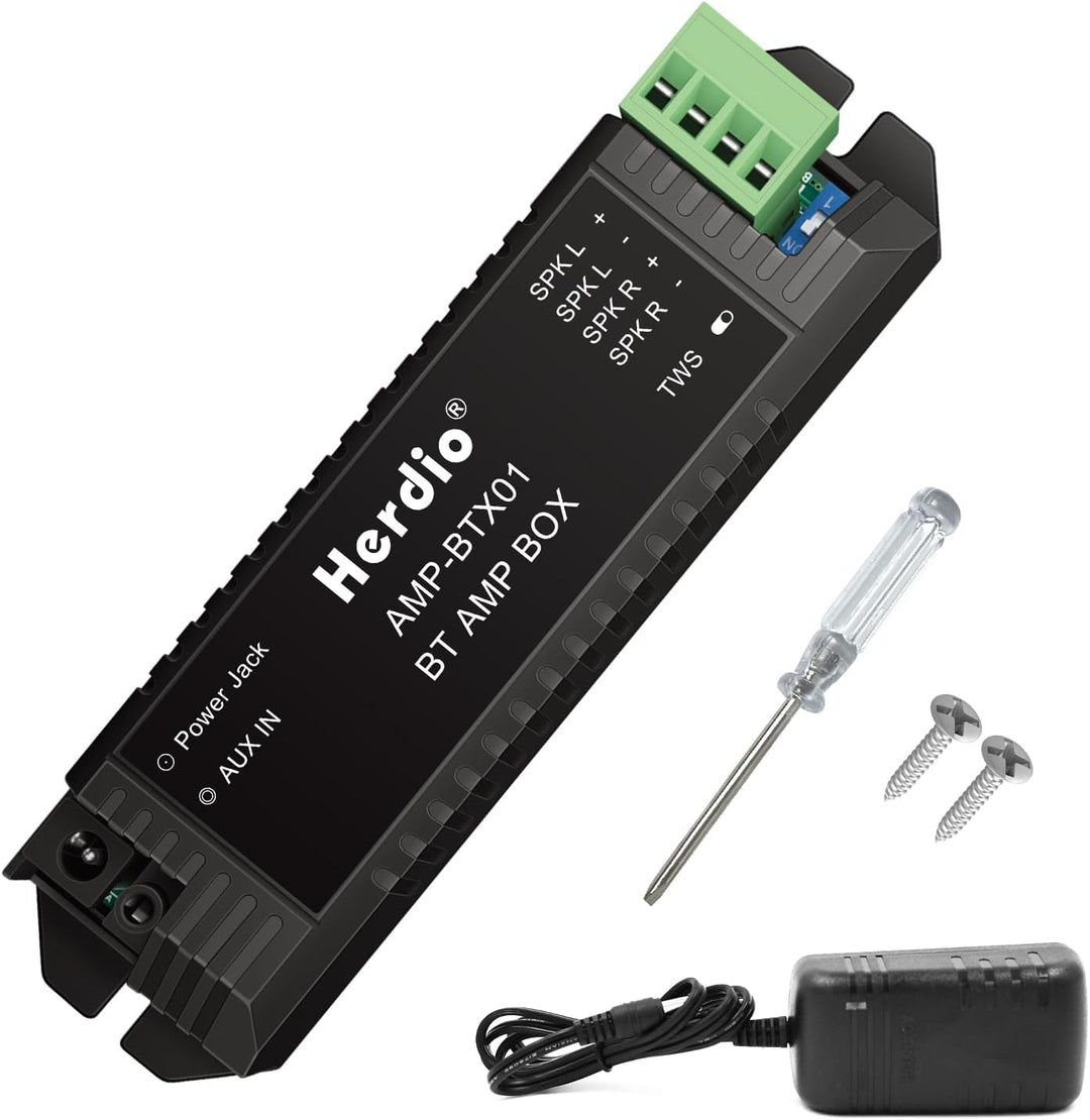 Herdio 2-Kanal Receiver System Bluetooth Home Audio AV-Receiver & -Verstärker für Passiv-Lautspreche