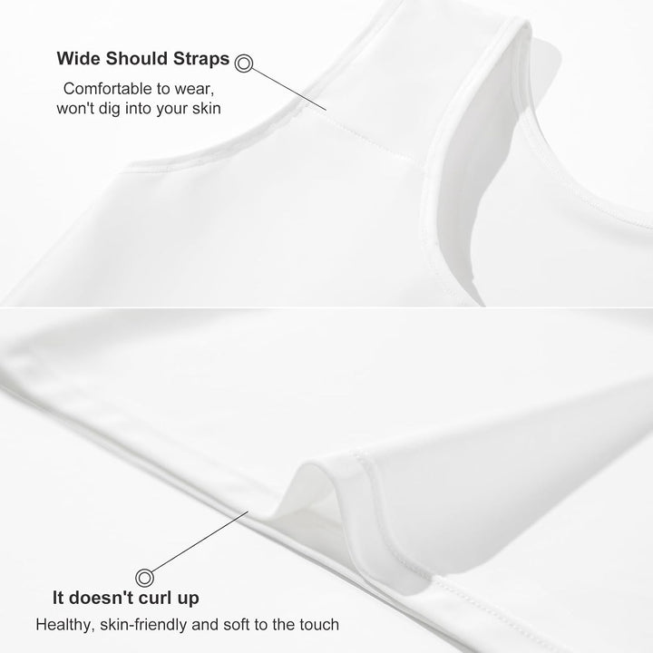 Brust Binder für Transgender FTM Cosplay Atmungsaktive Halb Trans Binder BH Weiss L, Weiss L