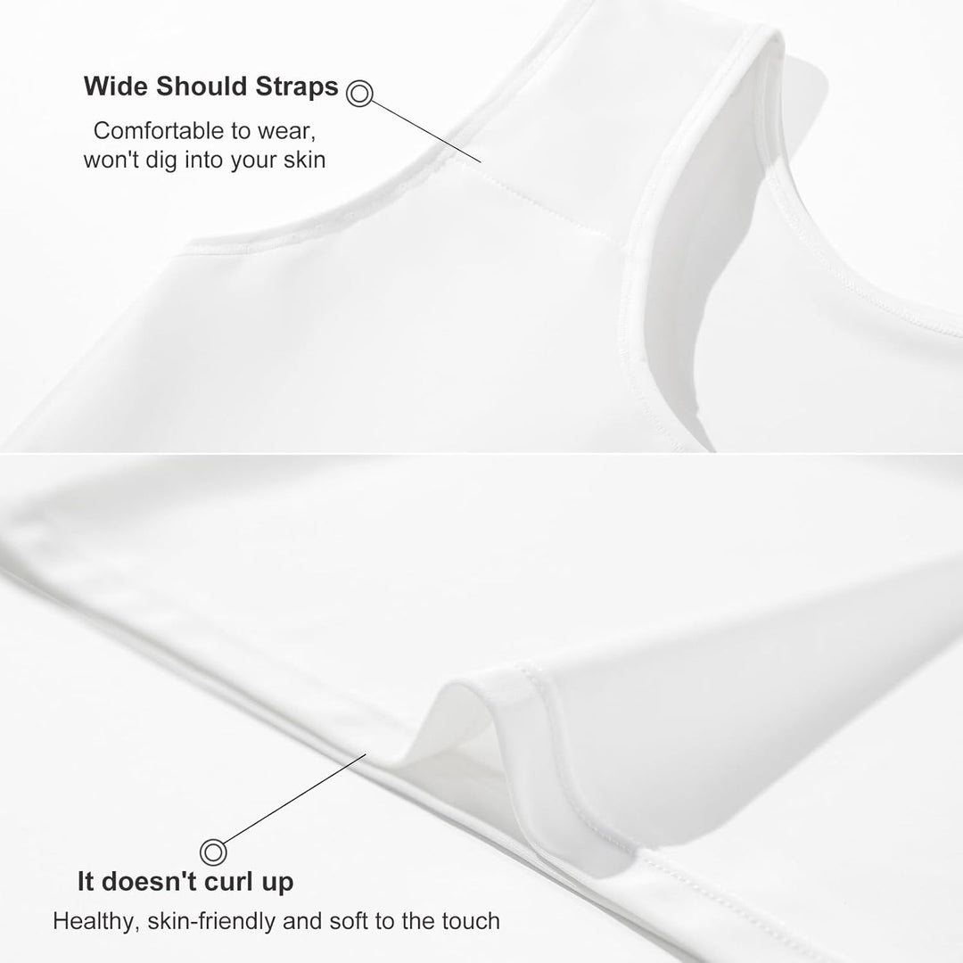 Brust Binder für Transgender FTM Cosplay Atmungsaktive Halb Trans Binder BH Weiss XXL, Weiss XXL