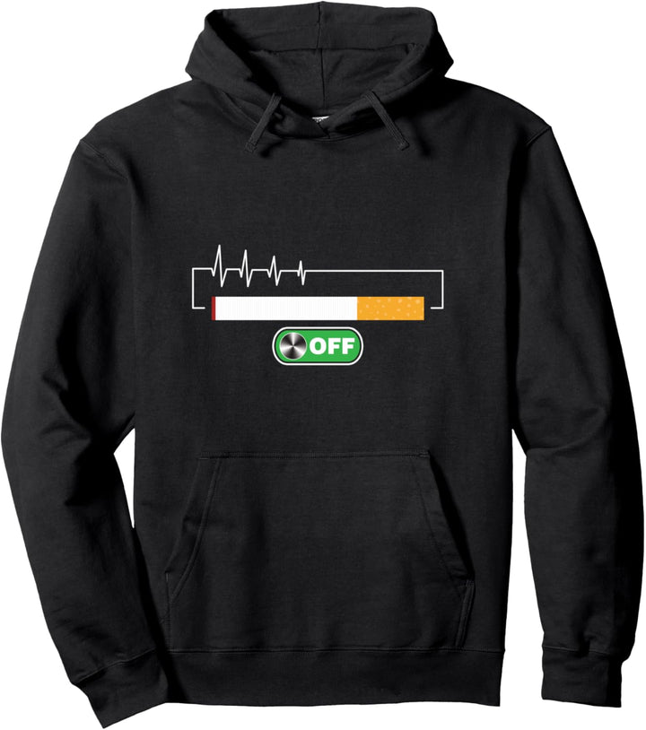 Zigarette Nichtraucher Raucher Puls Herzschlag Geschenk Pullover Hoodie